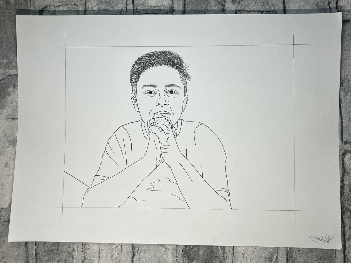 ‘Sam’ (2026) Unique Original Gay Art | Fine Liner Queer Erotic Drawing | Male Nude Phallus Phallic Fine Liner Gay Artwork One of a kind 1/1 By Artist Max Hammond