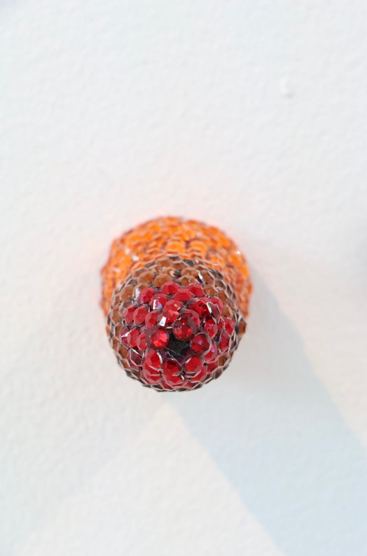 Red, Orange, Brown Glass Clay Erotic Phallus Phallic Erotic Rhinestone Sculpture LGBT Queer Art By Max Hammond Studio