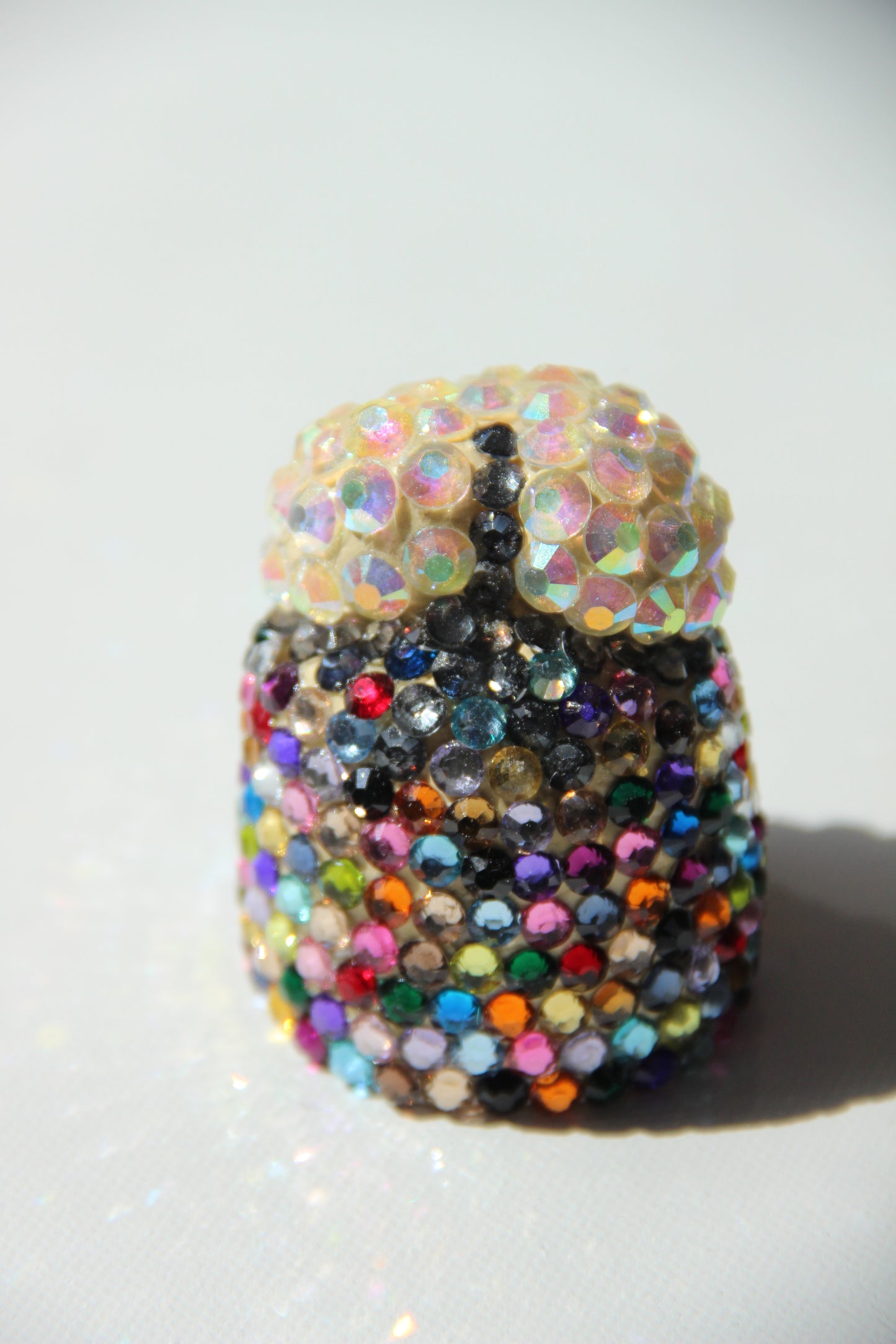 Rainbow Iridescent Glass Clay Erotic Phallus Phallic Erotic Rhinestone Sculpture LGBT Queer Art By Max Hammond Studio