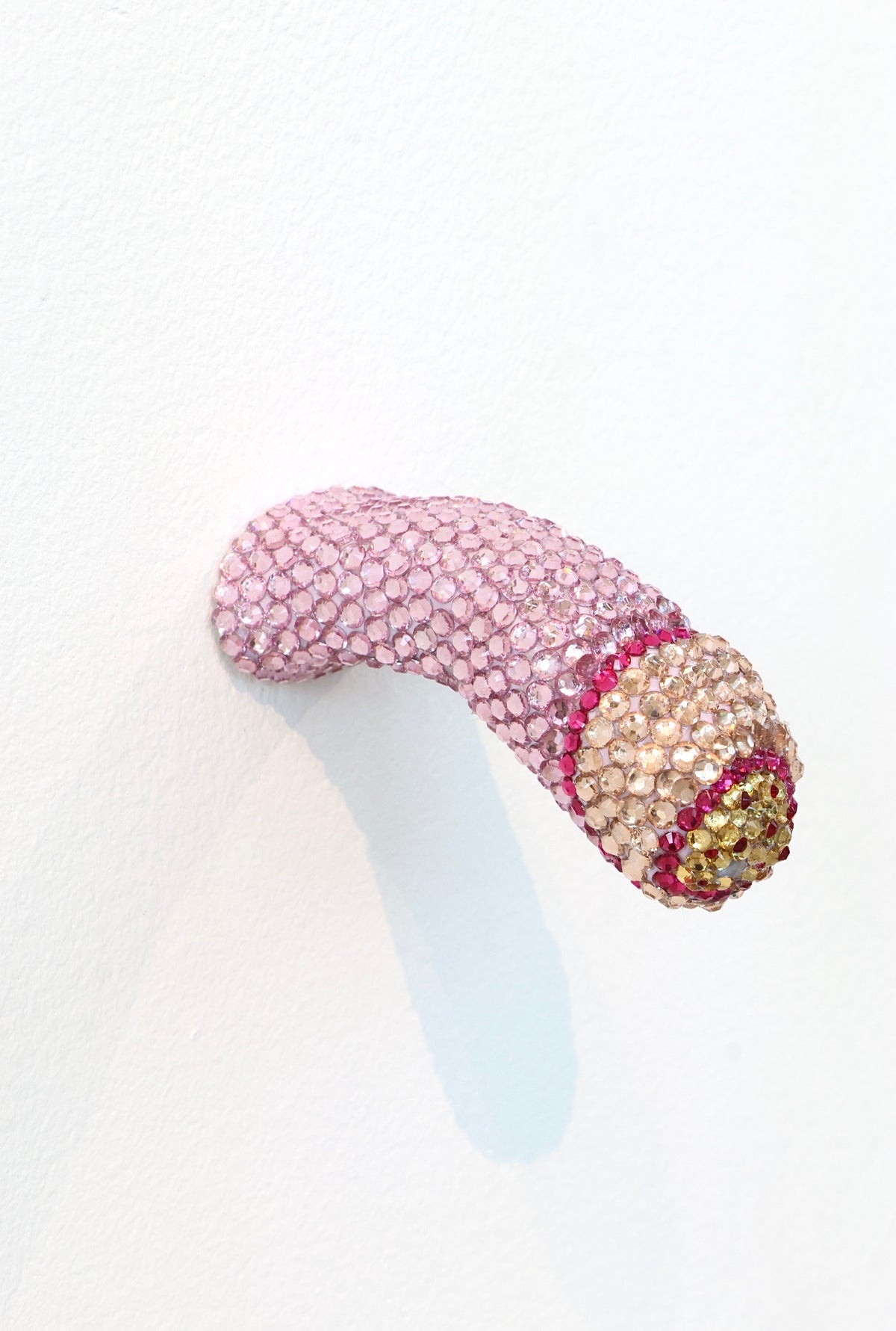 Contemporary Penis Nude Glass Clay Erotic Phallus Phallic Erotic Rhinestone Sculpture LGBT Queer Art By Max Hammond Studio