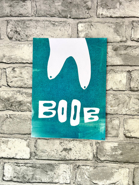 Max Hammond “Boob” 2019, print, confessional, art, nude, Tracey emin, gay, figure, home, decor, gift, black collection