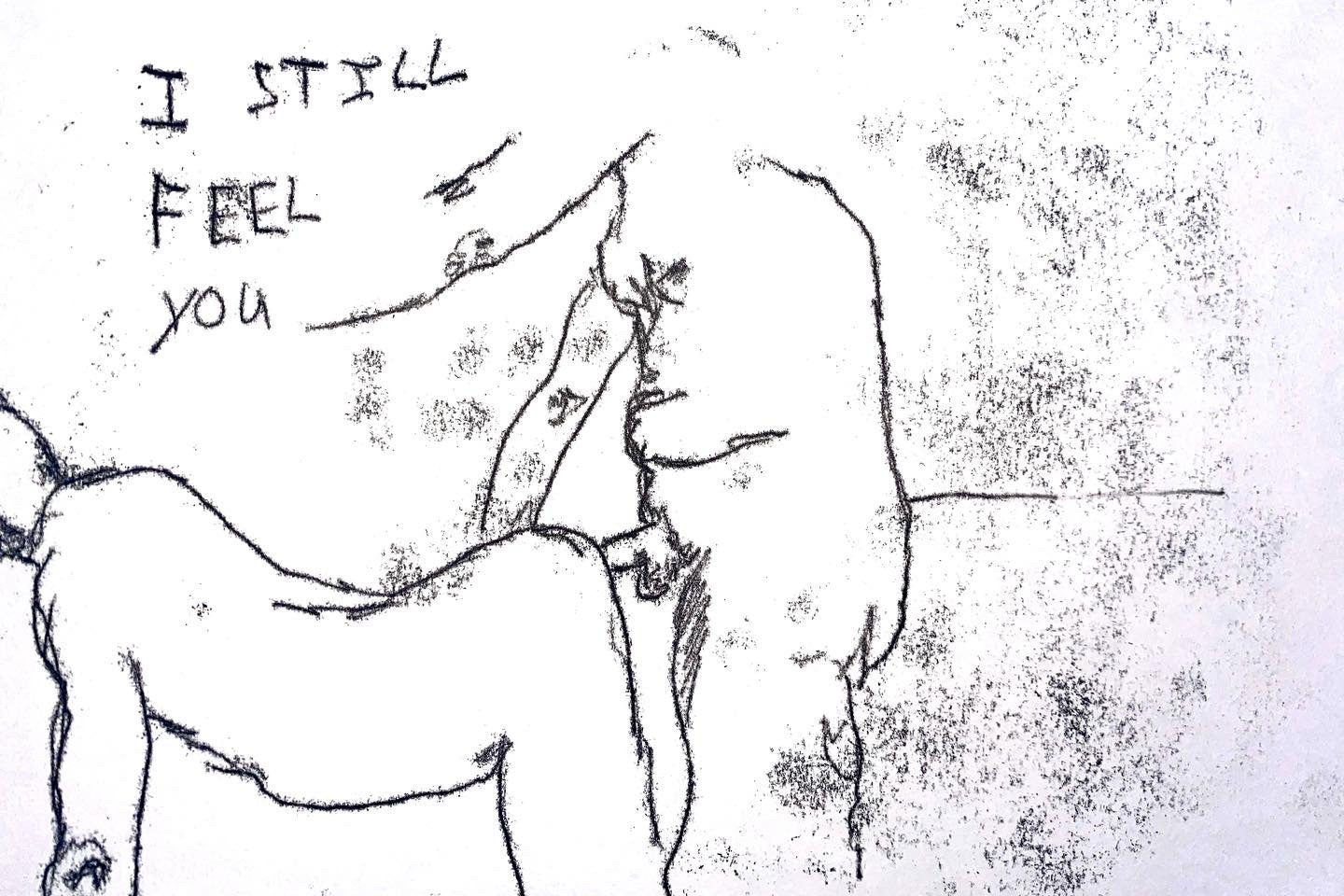 I Still Feel You, original Max Hammond contemporary confessional artist, signed, dated, print, 1/1