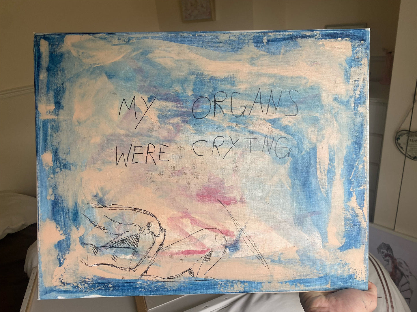 Max Hammond Original Painting and Monoprint Confessional, contemporary, Tracey Emin, Louise Bourgeois