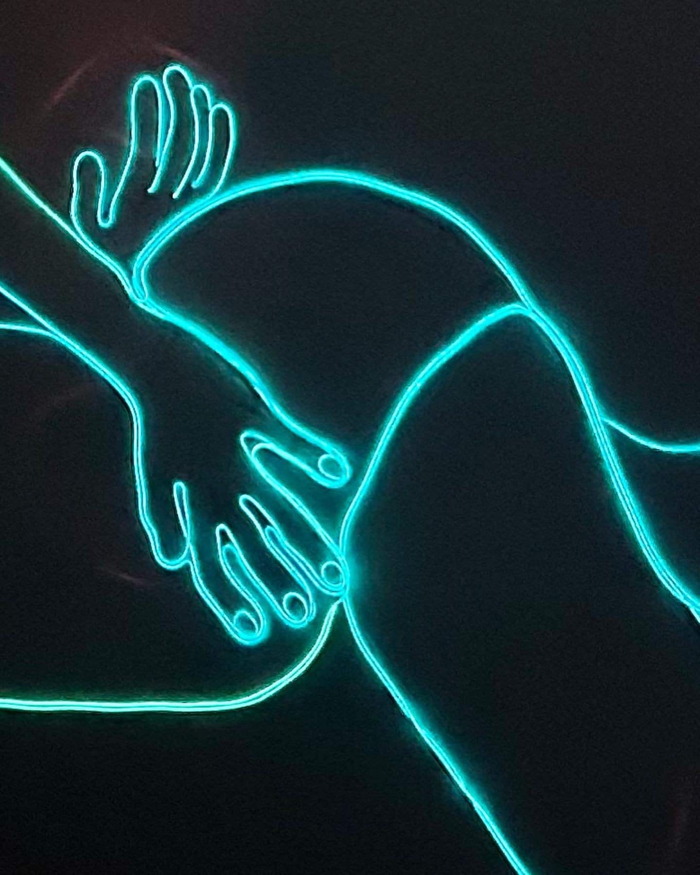 Max Hammond “Humiliation” 2022 neon on canvas, gift, art, neon art, nude, figure, collectible, Tracey emin