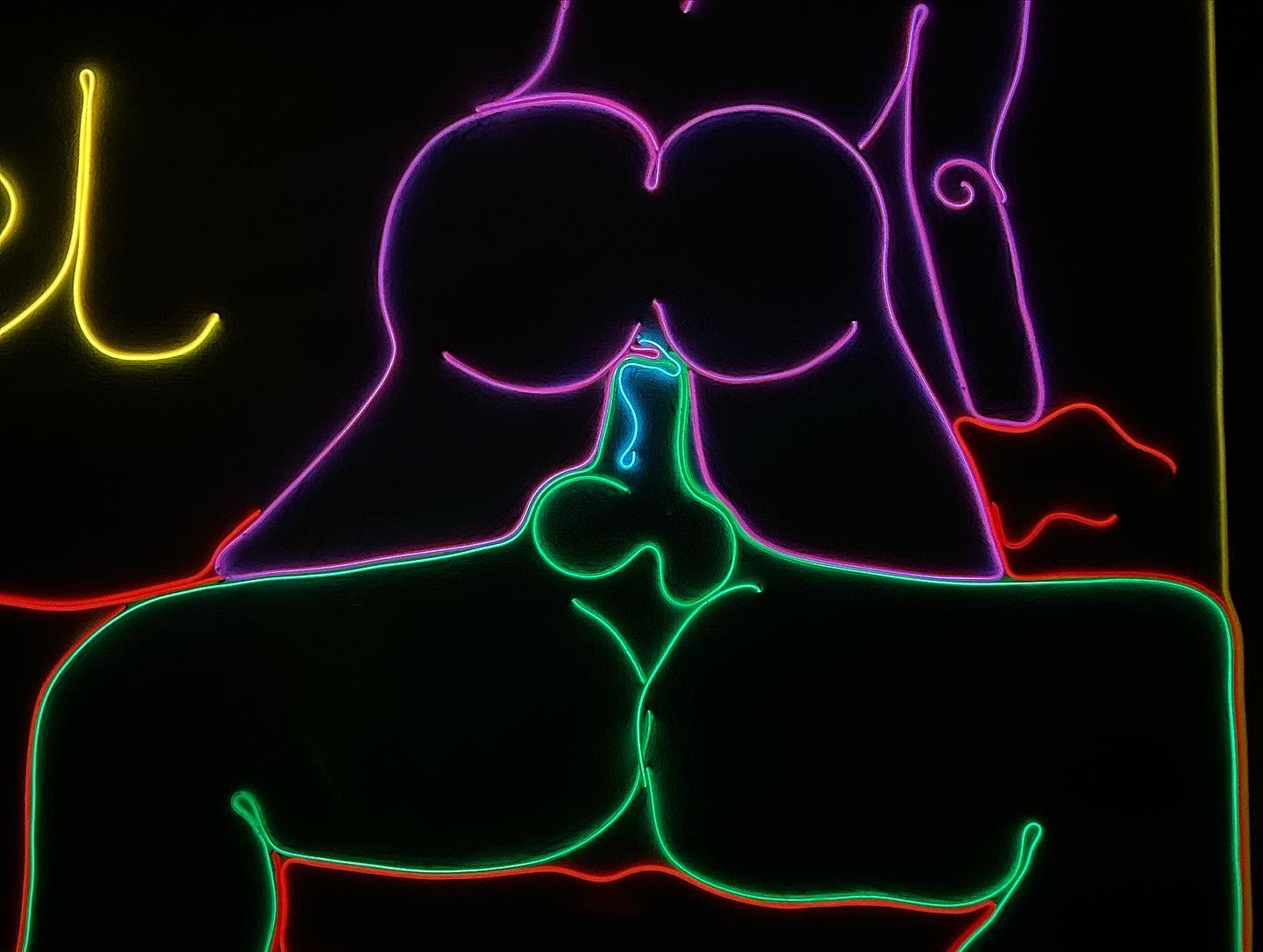 max Hammond "Why does it make me feel like this" 2023 neon on canvas, Confessional, Tracey Emin, gayart, art