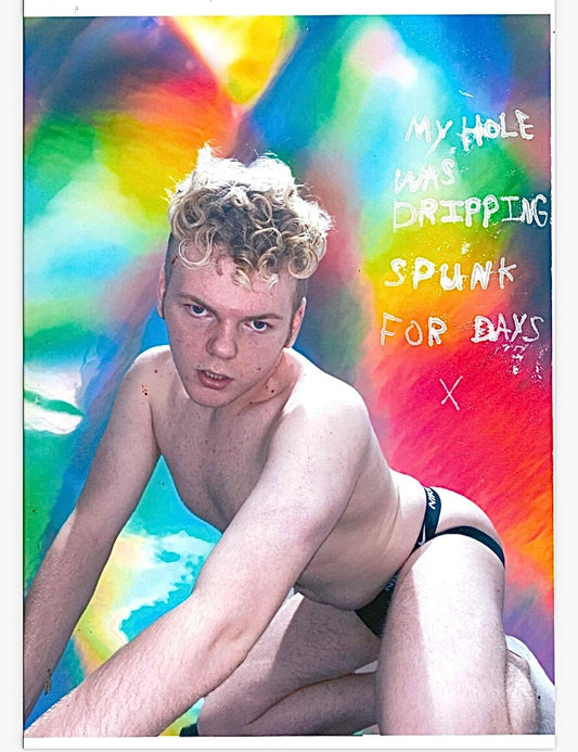 max Hammond "Spunk"2023, monoprint, original print, Tracey Emin, confessional, gift, lgbt, gay, gay art