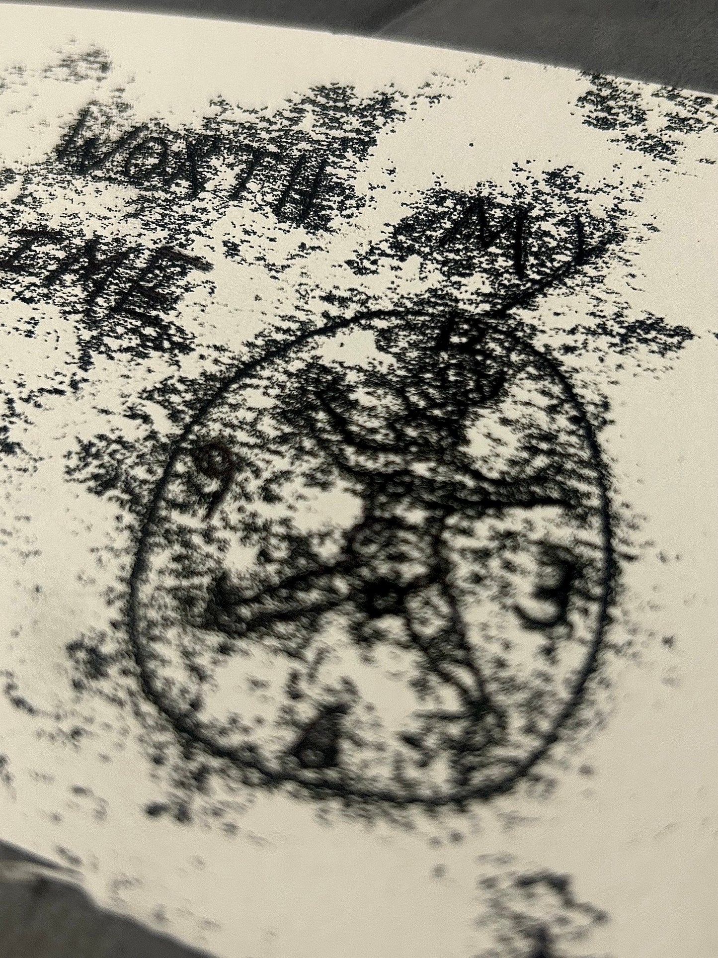 Max Hammond “Not worth my time” Monoprint, Original, Contemporary Confessional artist, Signed, Dated, Drawing, 1/1
