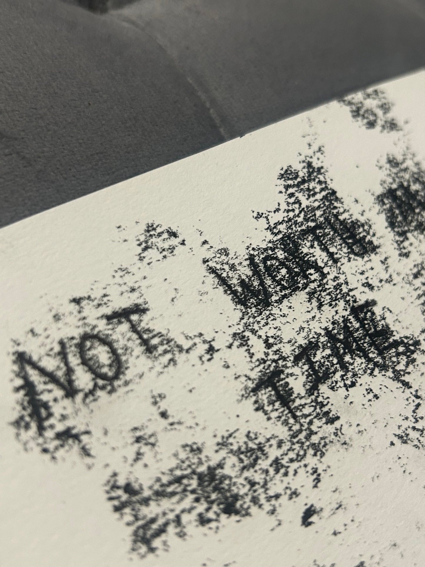 Max Hammond “Not worth my time” Monoprint, Original, Contemporary Confessional artist, Signed, Dated, Drawing, 1/1