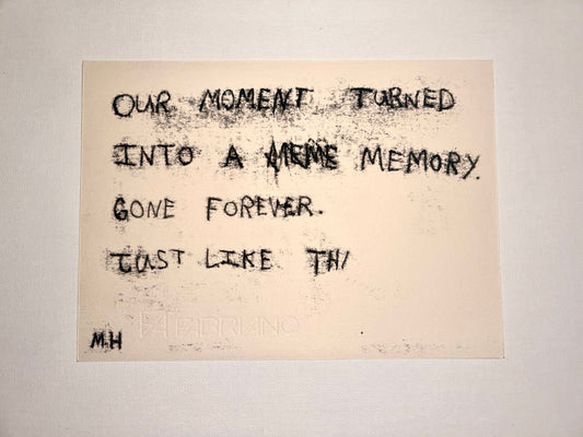 Max Hammond “Memory” Original Monoprint, print, contemporary confessional artist, signed, dated, print, 1/1