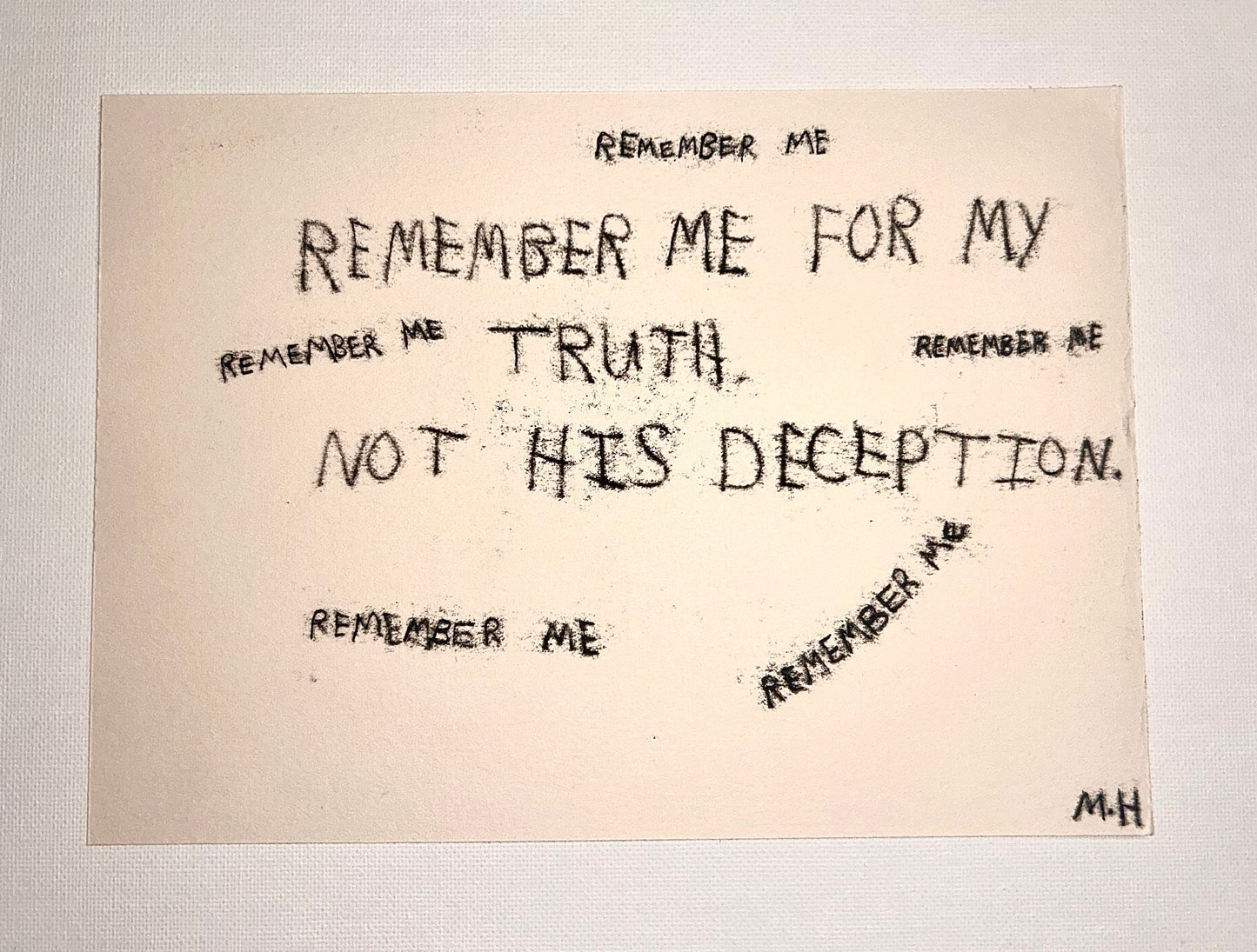 Max Hammond “Remember Me” Original Monoprint, print, contemporary confessional artist, signed, dated, print, 1/1, Tracey Emin, art