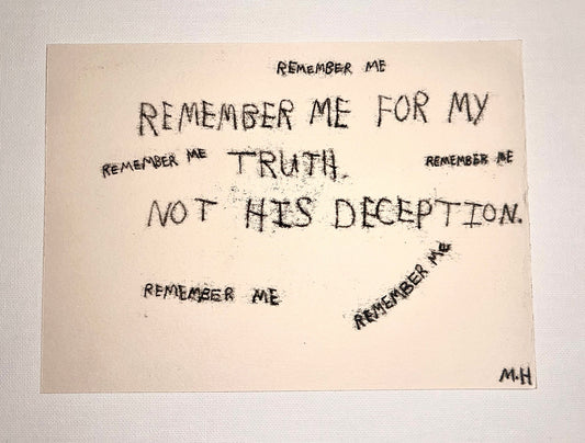 Max Hammond “Remember Me” Original Monoprint, print, contemporary confessional artist, signed, dated, print, 1/1, Tracey Emin, art