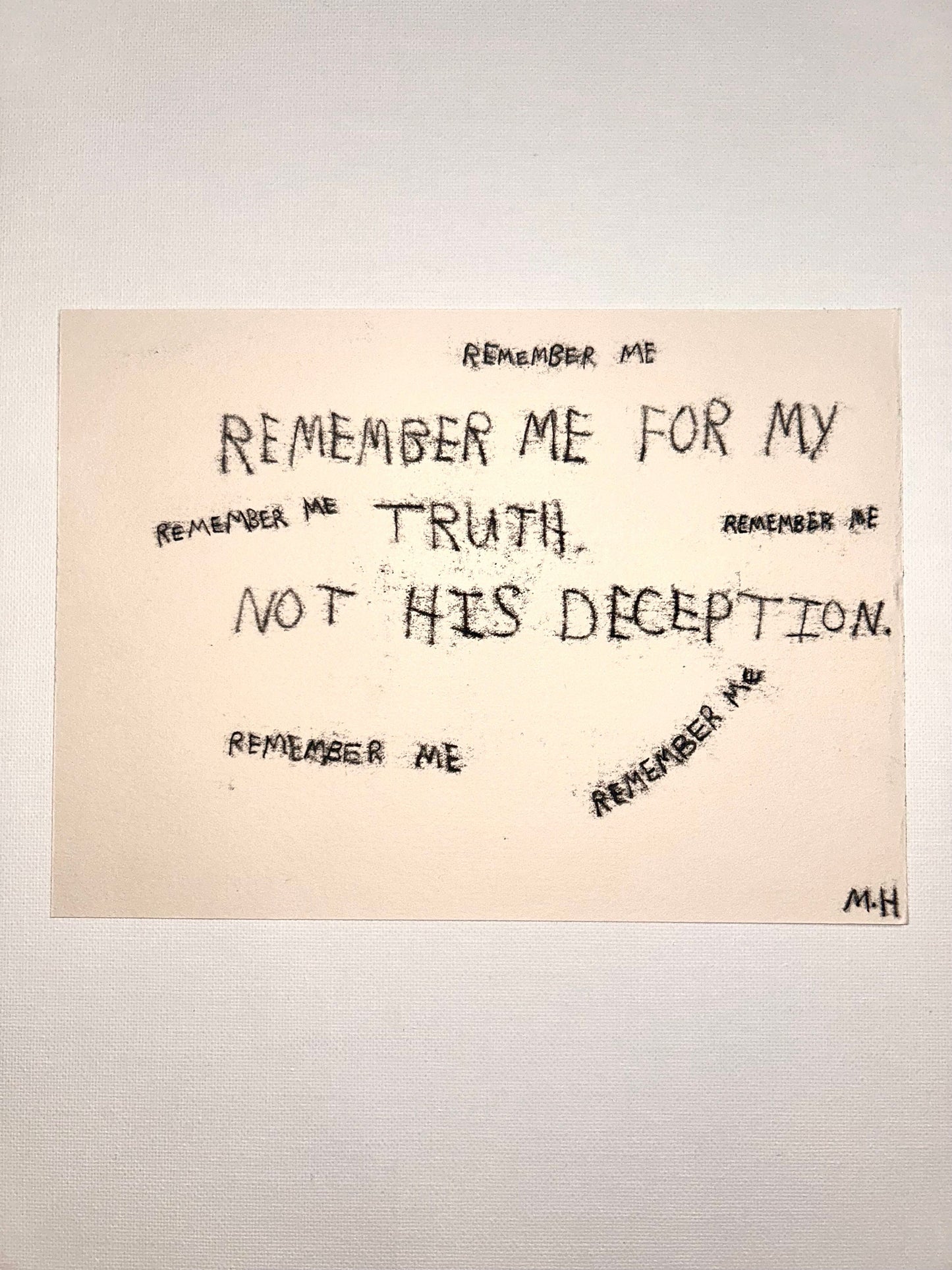 Max Hammond “Remember Me” Original Monoprint, print, contemporary confessional artist, signed, dated, print, 1/1, Tracey Emin, art