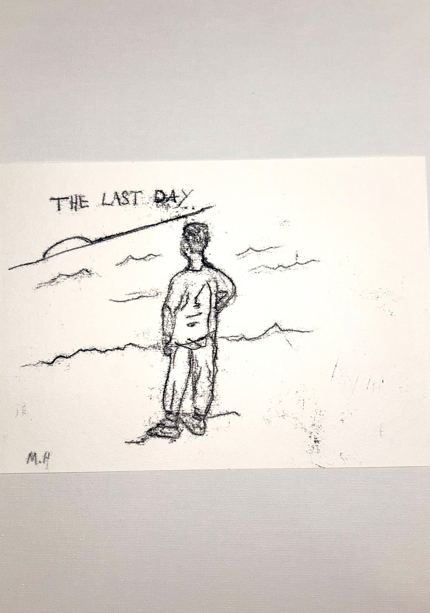 Max Hammond “The Last Day” Original Monoprint, print, contemporary confessional artist, signed, dated, print, 1/1, Tracey Emin, art