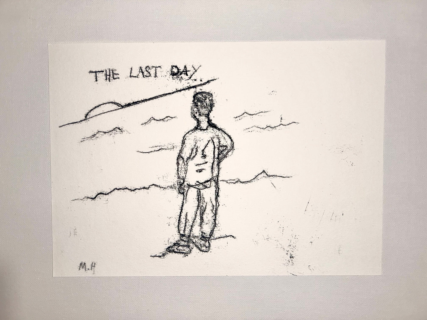 Max Hammond “The Last Day” Original Monoprint, print, contemporary confessional artist, signed, dated, print, 1/1, Tracey Emin, art