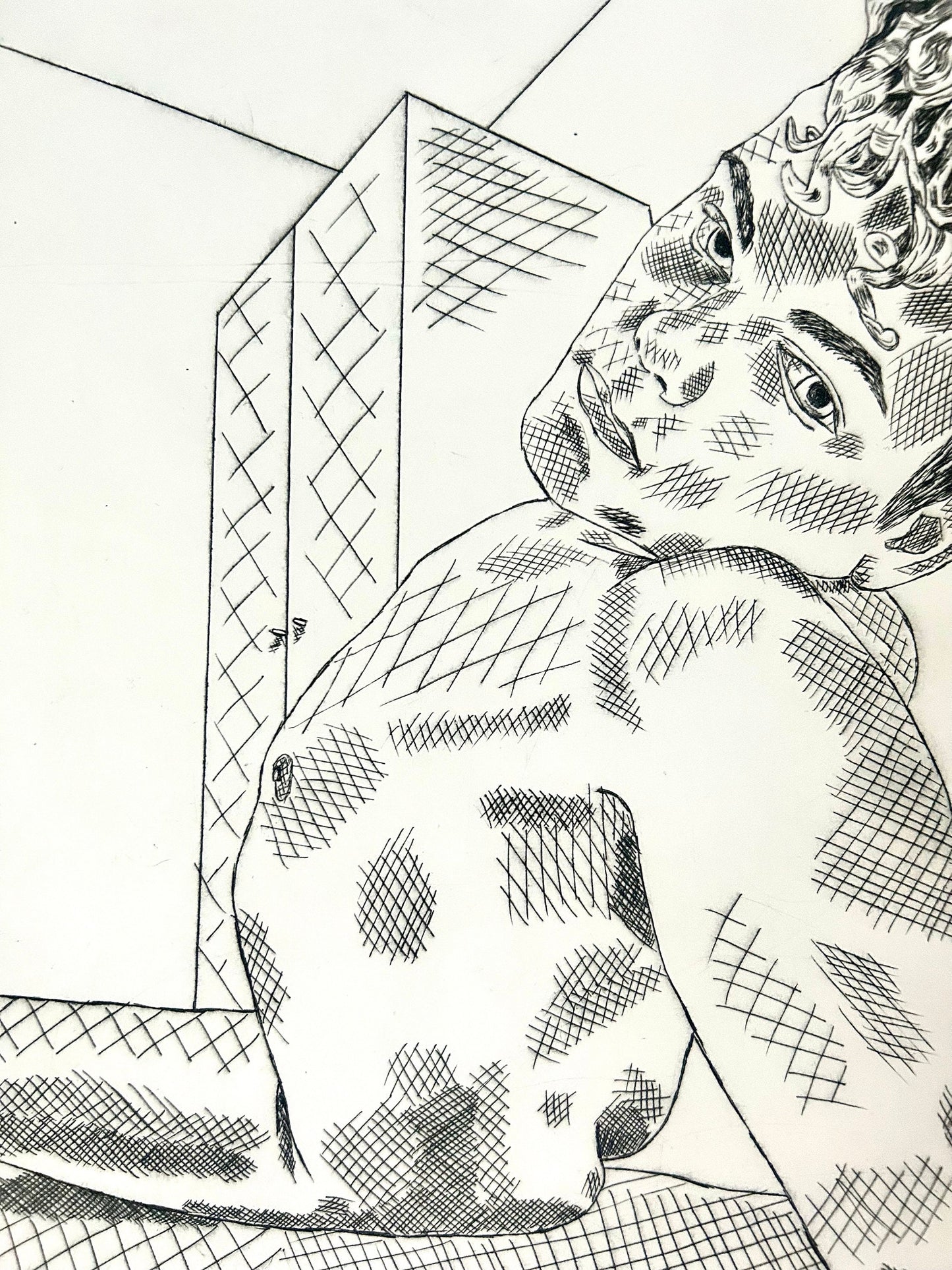Max Hammond  Drypoint, print, Erotic, Nude,  ink, Tracey Emin, Original, Contemporary Confessional artist, Signed, gift, art, Drawing, 1/1