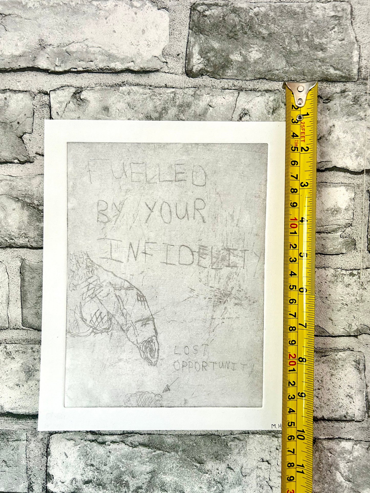 Max Hammond “Infidelity” 2021, drypoint, print, confessional, art, nude, Tracey emin, gay, figure, home, decor, gift, black collection