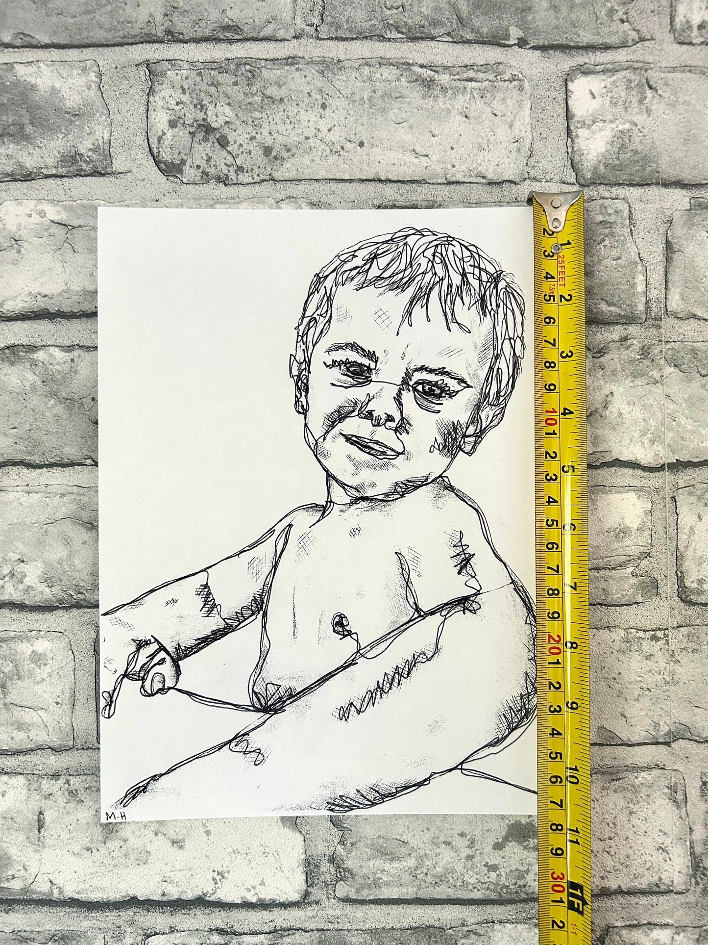 Max Hammond “A Loose Memory” 2021, drypoint, print, confessional, art, portrait, Tracey emin, gay, figure, home, decor, gift, black