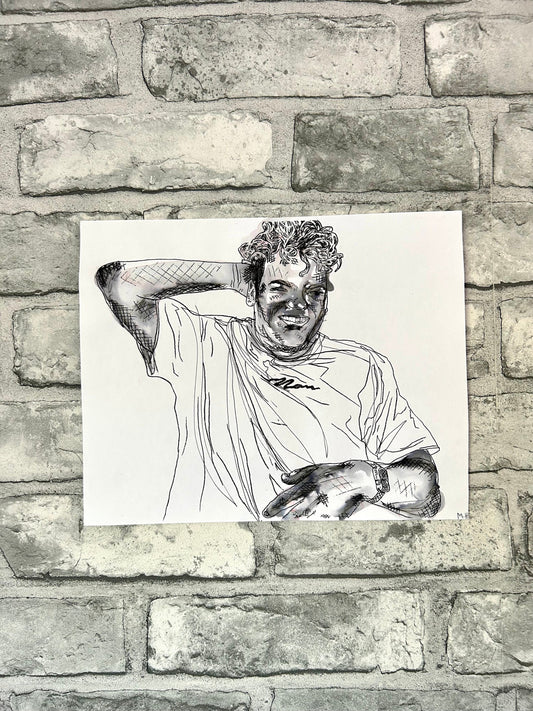 Max Hammond “Dreaming of you” 2021, drypoint, print, confessional, art, portrait, Tracey emin, gay, figure, home, decor, gift, black, series