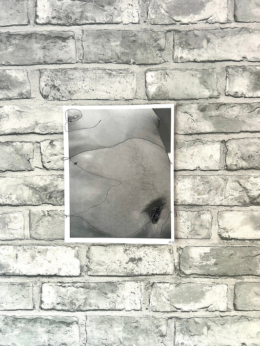 Max Hammond “The Scars You Left” 2019, print, confessional, art, nude, Tracey emin, gay, figure, home, decor, gift, black collection, sewing