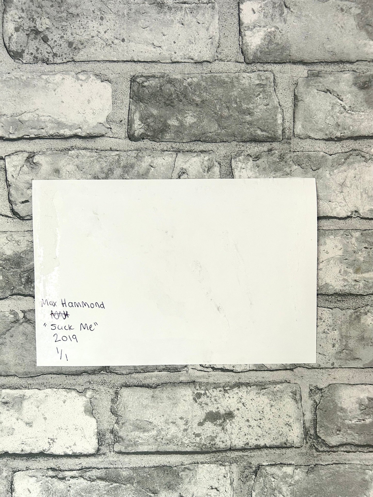 Max Hammond “Suck Me” 2019, print, confessional, art, nude, Tracey emin, gay, figure, home, decor, gift, black collection, posca, paint, pen