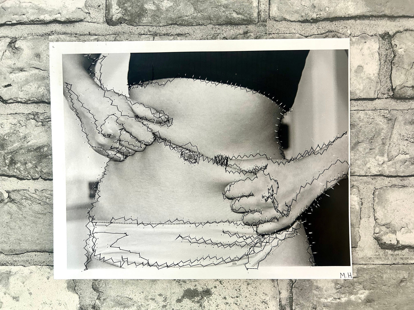 Max Hammond “Blurring my morals” 2019, print, confessional, art, nude, Tracey emin, gay, figure, home, decor, gift, black collection, sewing